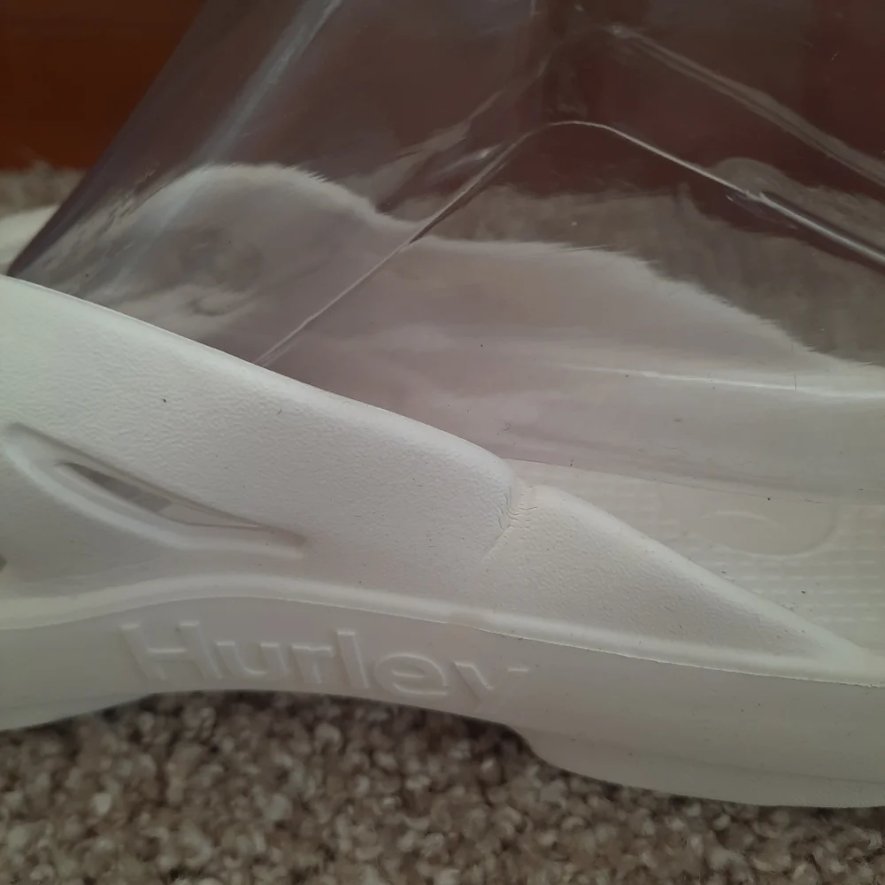 Hurley Injection Flip-flop Cream Cushioned Footbed Slip-on Thong Sandals Size 11